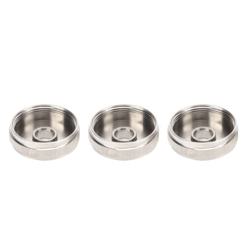 Silver Trumpet Valve Caps Metal 3 pcs 2