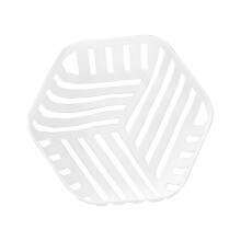 Kitchen Sink Draining Rack Basket White Plastic 8.6 Inch