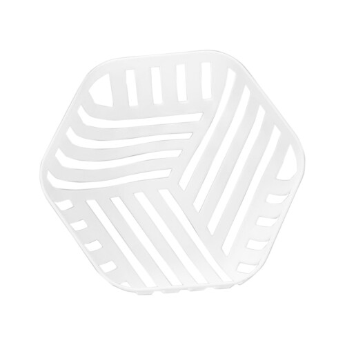 Kitchen Sink Draining Rack Basket White Plastic 8.6 Inch