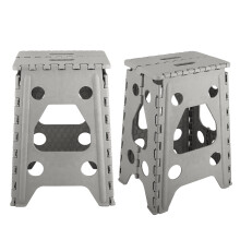 Folding Step Stool 17.9" 220 lbs Grey 2PCS