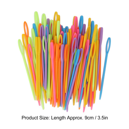 Plastic Tapestry Needles Large Eye 100 pcs 3.5 inch 2