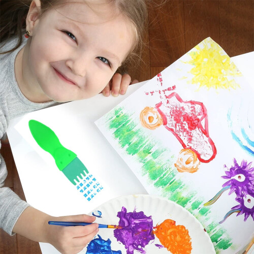 LNKOO kids paint brushes washable sponge set 48 pcs 1