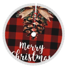 Christmas tree skirt plaid 36 inch