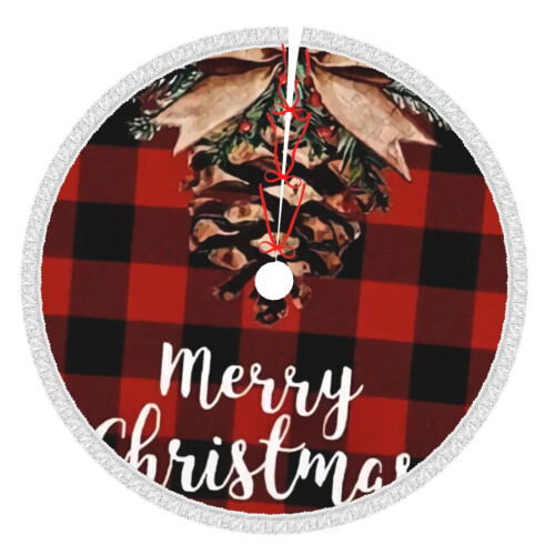 Christmas tree skirt plaid 36 inch