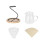 Glass hand-pour coffee pot set with stand and filter cup 1