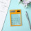 8-Digit solar calculator transparent large LCD ultra-thin 7