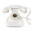 Vintage rotary landline telephone white wired 6
