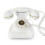 Retro Rotary Audio Guest Book Phone White 6