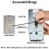 Classic black wall phone for landline, single line with 6