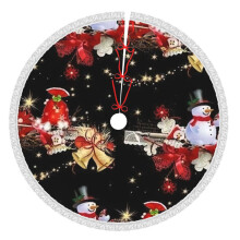 Christmas Tree Skirt 48 Inch Rustic Holiday Decor