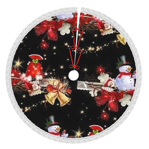 Christmas Tree Skirt 48 Inch Rustic Holiday Decor