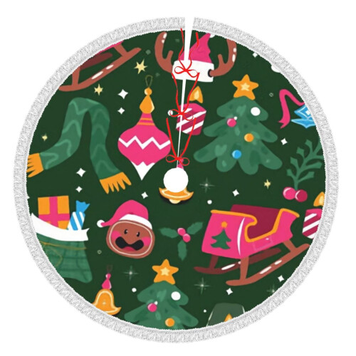 Christmas Tree Skirt 36 Inch Rustic Holiday Decor