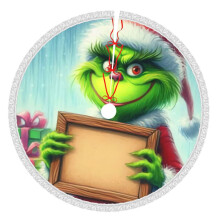 Grin-Ch Christmas Tree Skirt 48 Inch Rustic Holiday Decor