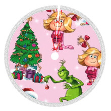 Grin-Ch Christmas Tree Skirt 48 Inch Rustic Holiday Decor