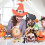 Halloween candy bags ghost pattern drawstring reusable 6