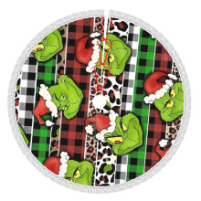 Grin-Ch Christmas Tree Skirt 36 Inch Rustic Holiday Decor