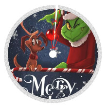 Grin-Ch Christmas Tree Skirt 48 Inch Rustic Holiday Decor
