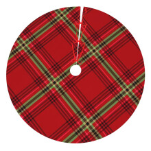 Christmas Tree Skirt Plaid 48 Inch