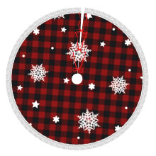 Christmas tree skirt plaid 48 inch