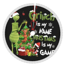Grin-Ch Christmas Tree Skirt 48 Inch Rustic Holiday Decor