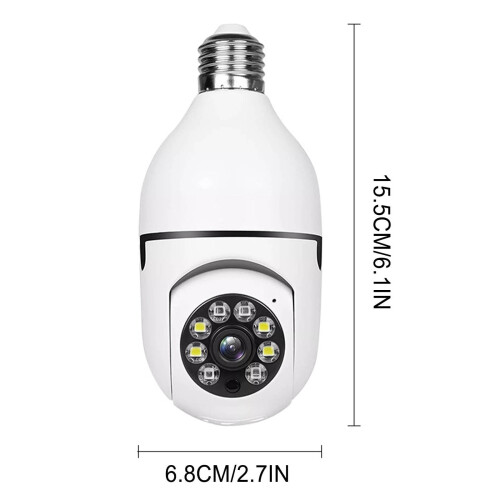 Livrdious E27 light bulb camera 1080P 360 2