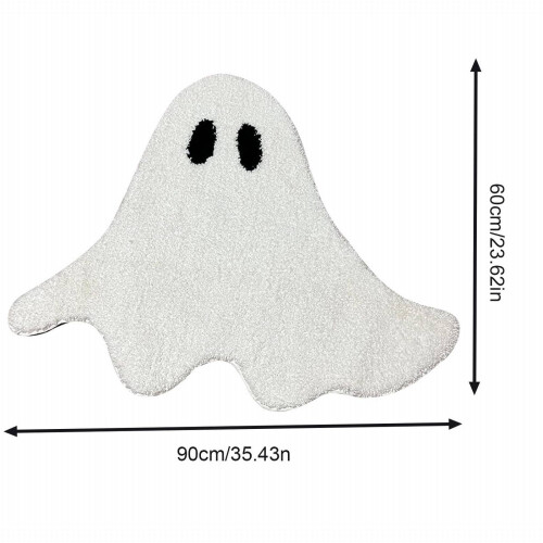 Halloween area rug white bath mat small gothic decoration 2