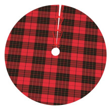 Christmas tree skirt plaid 48 inch thick rustic holiday