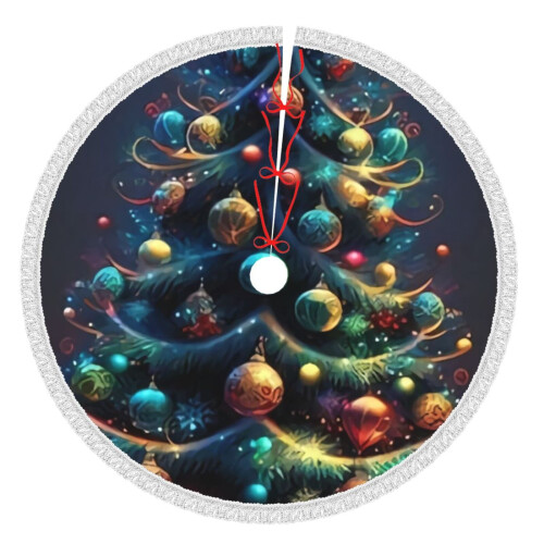 Christmas Tree Skirt 48 Inch Rustic Holiday Decor