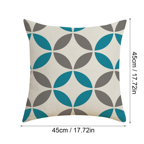 White silk pillow cases geometric linen compatible 2