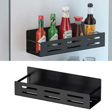 Metal Black Magnetic Shelf for Refrigerator Oven 1 Pack