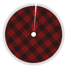 Christmas tree skirt plaid 48 inch