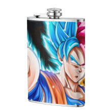 Dragon Ball Z Stainless Steel Flask 8 oz PU Leather