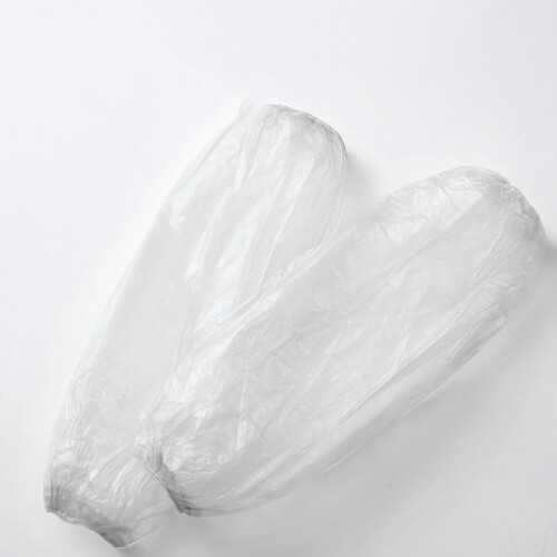 Rea! Pedty Förkläde, 100*Engångsärmar, Skyddande Vattentäta Engångsärmar i Plast Transparenta 1