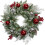 Flocked Mixed Pine Artificial Christmas Wreath 24 inch Unlit 1