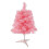 Mini pink artificial Christmas tree with metal stand 1