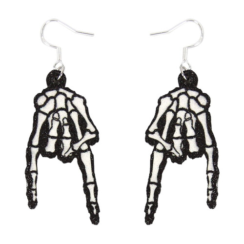 Holiday Earrings Set Pumpkin Bat Studs Drop 4pcs