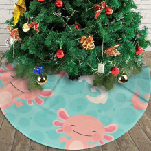 Christmas Tree Skirt Kawaii Axolotl 30 inch