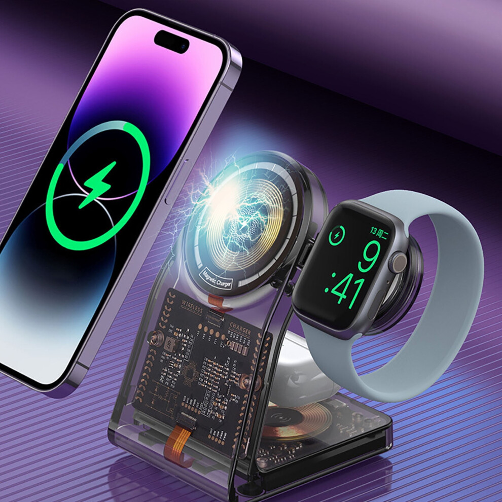 Jacenvly 15W Wireless Charger Magnetic 3-In-1 946140158754