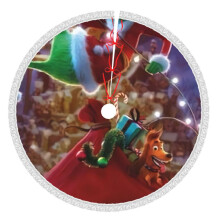 Grin-Ch Christmas Tree Skirt 48 Inch Rustic Holiday Decor