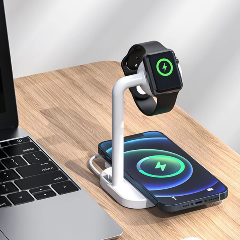 Jacenvly 2-In-1 Wireless Charging Station 15W 946140159355