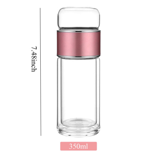 Infusifie tea infuser bottle 350ml double-layer glass 2