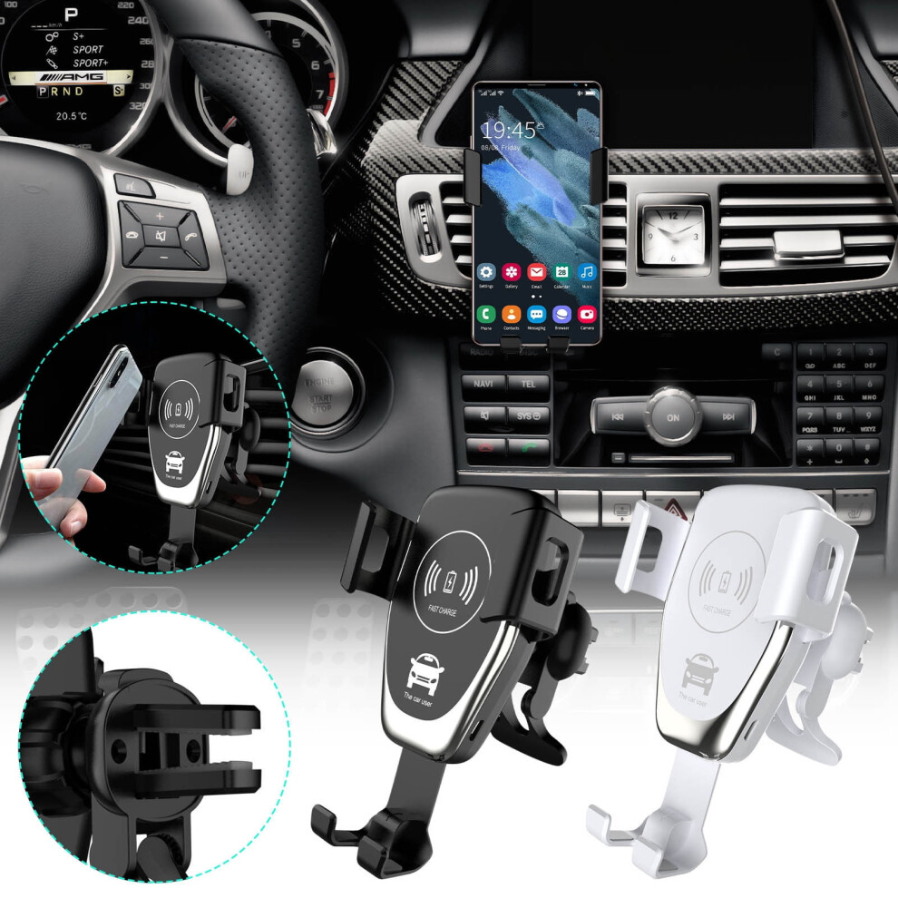 Jacenvly Car Mount Wireless Charger 10W Auto-Clamp 946140158693