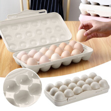 Kitchen Refrigerator Egg Box with 18-Grid Anti-Collision