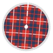 Christmas tree skirt plaid 48 inch