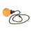 Crystal-style bathroom toilet pull chain handle orange 8