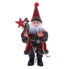 Santa Claus Christmas figurine with sock and gift bag