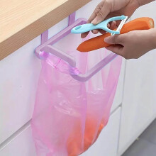 Kitchen cabinet door garbage bag hanger 1 piece