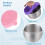 Stainless Sauce Cups with Silicone Lids 6PCS 4
