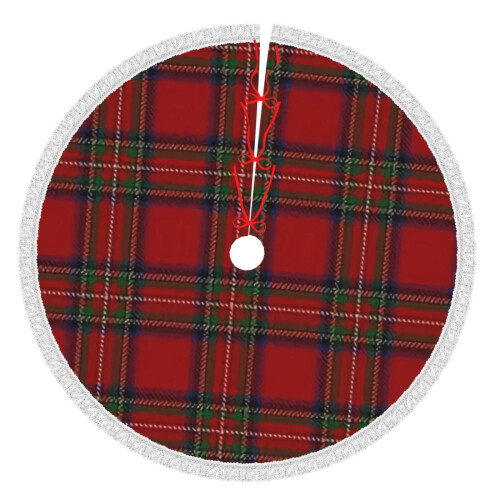 Christmas Tree Skirt Plaid 48 Inch