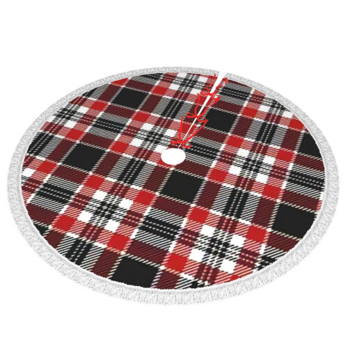 Christmas Tree Skirt Plaid 36 Inch 1